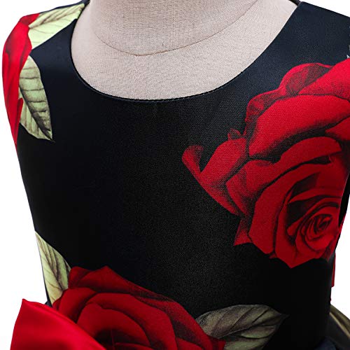 CMMCHAAH 3-10T Flower Girl Wedding Pageant Dress Toddler Floral Print Formal Dresses4