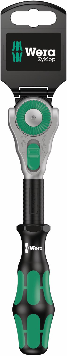 Wera 8000 B SB Zyklop-Knarre mit Antrieb, 3/8 Zoll x 199 mm, 05073261001
