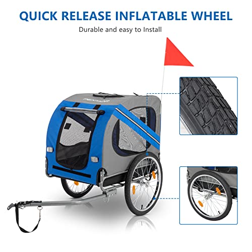 Pexmor Dog Bike Trailer, Folding Bike Trailer For Dogs, Pet Trailer Cart For Bicycle thumb #8