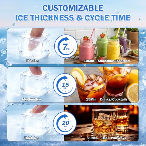 Image of Commercial Under Counter Ice Maker Machine 360Lbs /24H, 80Lbs Storage