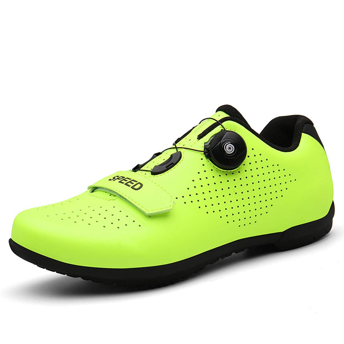 Calzado De Ciclismo Calzado De Ciclismo Sin Bloqueo Calzado Casual Unisex Buena Transpirabilidad Zapatillas De Bicicleta con Fondo Resistente Al Desgaste (41,Verde)