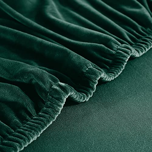 Jonuiony 2023 New Wear-Resistant Universal Sofa Cover, Stretch Velvet Separate Couch Cushion Slipcovers, L Shape Sofa Chaise Covers For Both Left/Right Sectional Couch (Dark Green,Back Cover) #TOP4