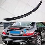 NMDNNJ for M ercedes R171 Benz SLK Klasse Karbonfaser Heckspoiler Spoiler HeckflÜGel Spoiler Kofferraum Lippe Lip Kit Windschutzscheibe Exterieur Auto Styling Zubehör(Schwarz)