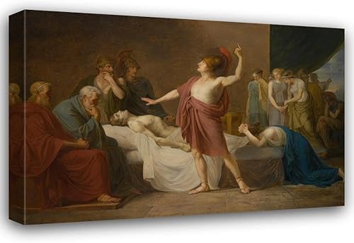 Miniatura 8 de ArtDirect Achilles Lamenting The Death of Patroclus (Circa 1800) - Póster impreso de museo sin marco, listo para enmarcar por la escuela francesa