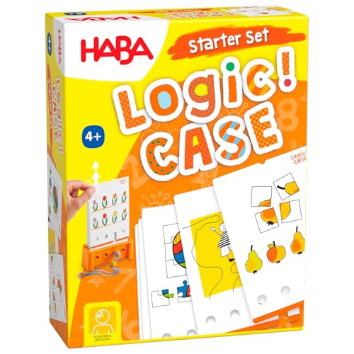 HABA Logic! CASE Starter Set 4+ Logik- & Knobelspiel für Kinder ab 4 Jahren Rätselspiel für 1 Spieler Reisespiel für unterwegs Solospiel mit Selbst-Check 1306118001