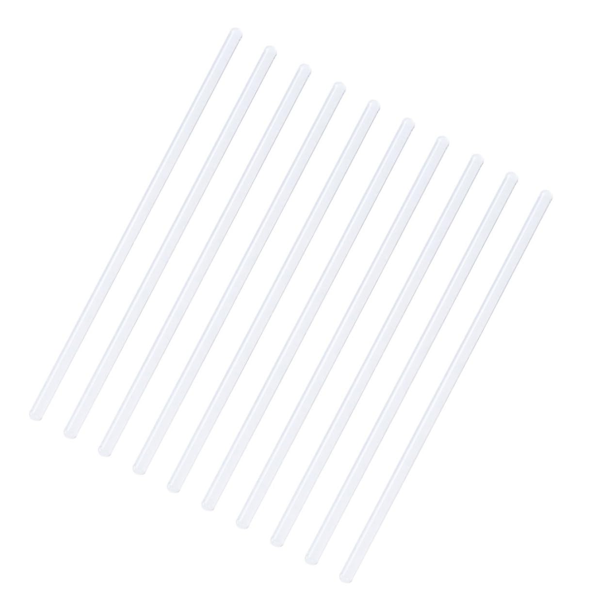 NAMOARLY 10 Pcs Glass Stirring Sticks Reusable Mixing Tool Coffee Mixer Stick Stir Bars Coffee Whisk Lab Stirrer Bars Stir Plate Mixer for Coffee Beverages Drinks Glass Rod re-usable