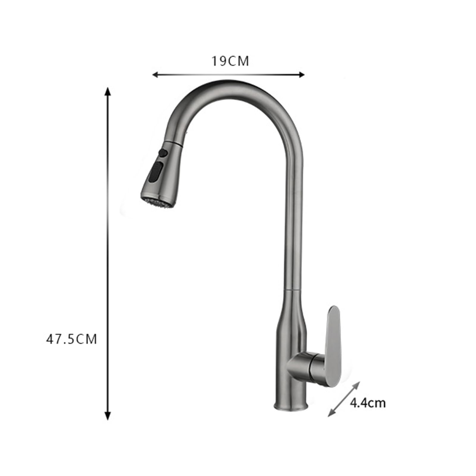 XJTNLB Sensor Grifo Fregadero Extensible Oro Cepillado