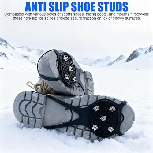 Anti Rutsch Schuhspikes, Universal 5-Claw Spikes Für Schuhe Winter rutschfeste Eisspikes, Schuhkrallen Spikes Zum Wandern, Bergsteigen, Spazierengehen, Unverzichtbar für Outdoor-Aktivitäten (M)