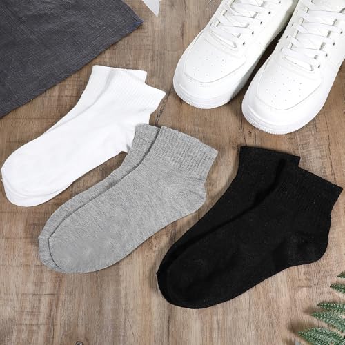 50 Pairs Mens Quarter Ankle Socks Breathable Cushion Socks Crew Socks Athletic Socks for Running Traveling4
