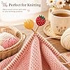 6 Pcs Knitting Needle Stoppers, Cute Strawberry Needle Point Protectors, Cartoon Stitch Stoppers for Knitting Needles, Silicone Knitting Accessories and Supplies for Beginners Knittings Craft DIY #5