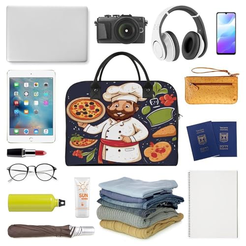 Bolsa Chef Pizza Tote con cremallera y correa ajustable miniatura 5