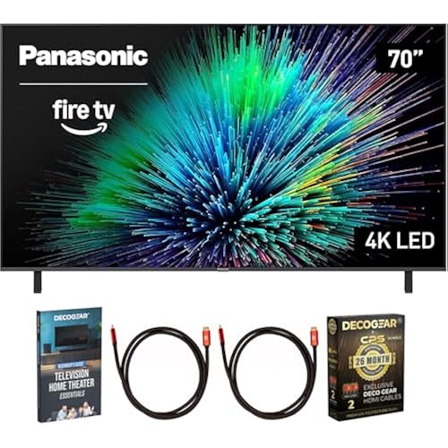 Panasonic TV-70W70BP W70 Series 70 inch LED 4K Ultra HD Smart Fire TV Bundle with 2X 6FT Universal 4K HDMI Cable, Theater Essentials and CPS Exclusive 26 Month Protection Pack BEACH-CPS-26M1000ATV