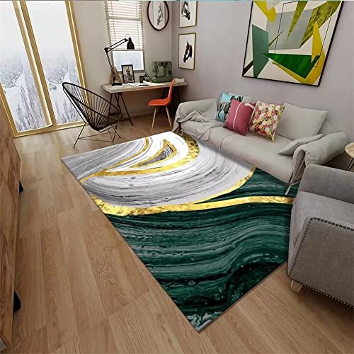 Tapis de chambre adulte gris et vert pour créer une ambiance cosy 120x180 cm