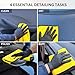 The Pro Stuff® Car Detailing Microfiber Towels - 600 GSM Thick Plush Auto Towels | Super Soft Dual-Sided for Cleaning, Washing, Buffing | Tagless, Scratch-Free, Lint Free Cloth (16