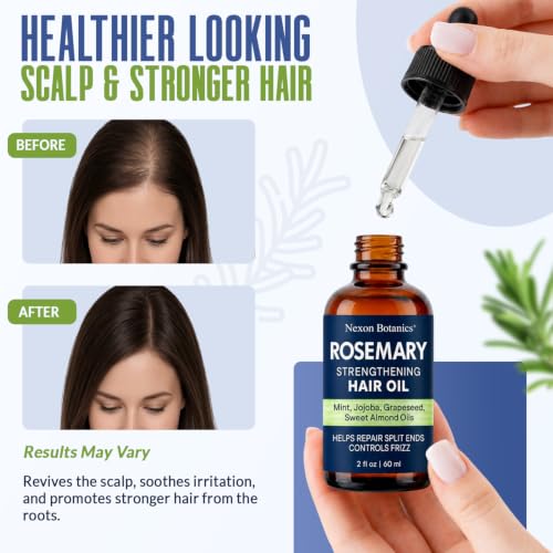 Nexon Botanics Rosemary Hair Oil 2oz — Lightweight Scalp & Peppermint Blend — view 2