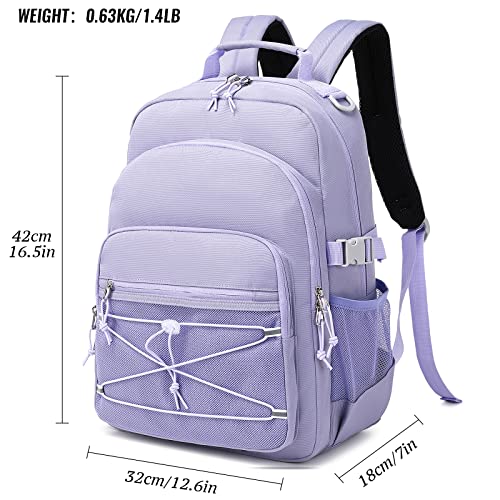 Mygreen Girls Backpack Kids Elementary Camo School Bags For Kindergarten Primary Bookbags Lightweight Waterproof Sturdy Durable Gift Polyester 16 Inch For Age 7-15 Purple #TOP2