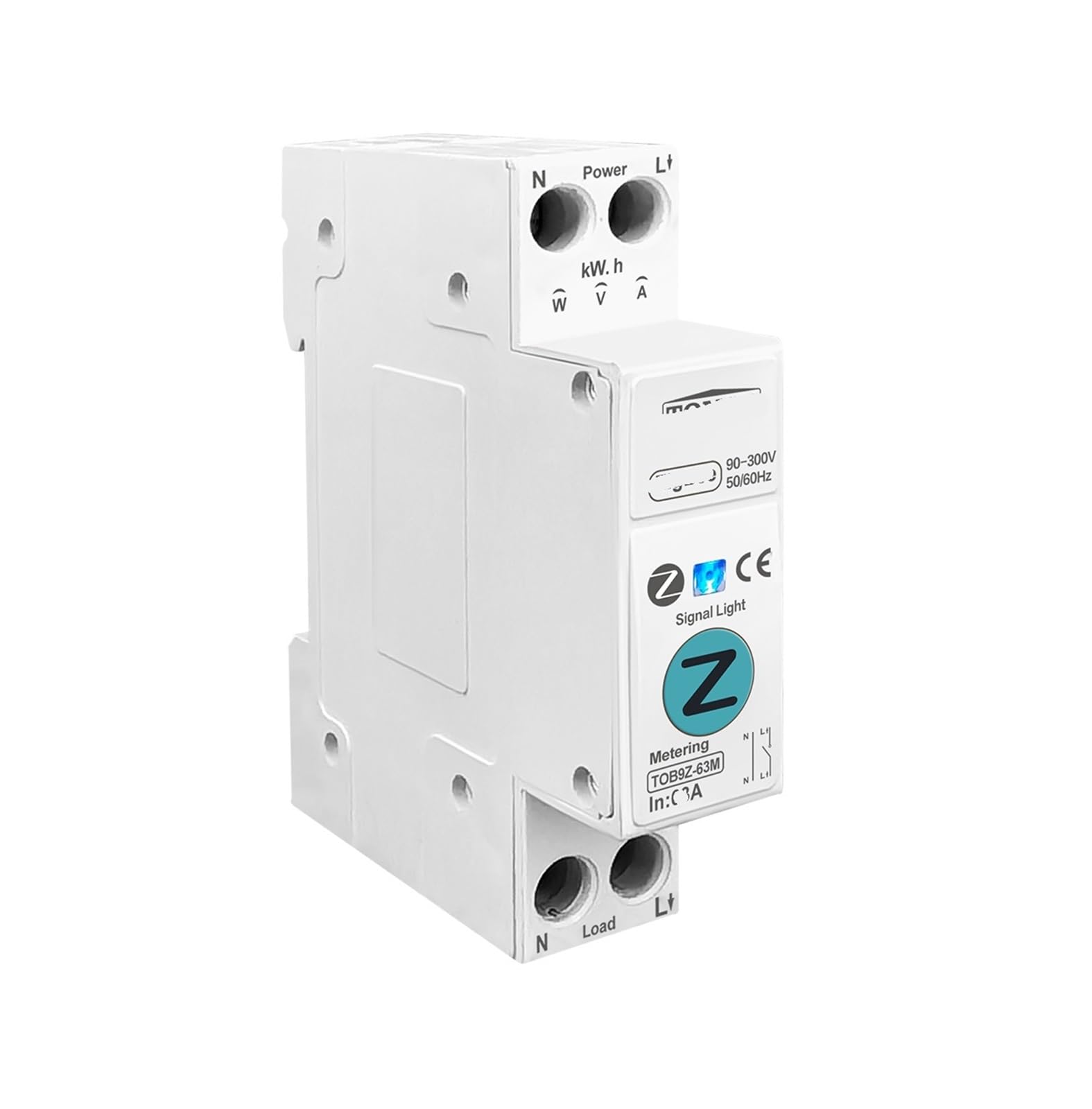 JNVFTCUX TOB9Z-63M 63A 1P+N Smart Switch Energy Meter kWh metering Monitoring Circuit Breaker Timer Relay(1-63a)