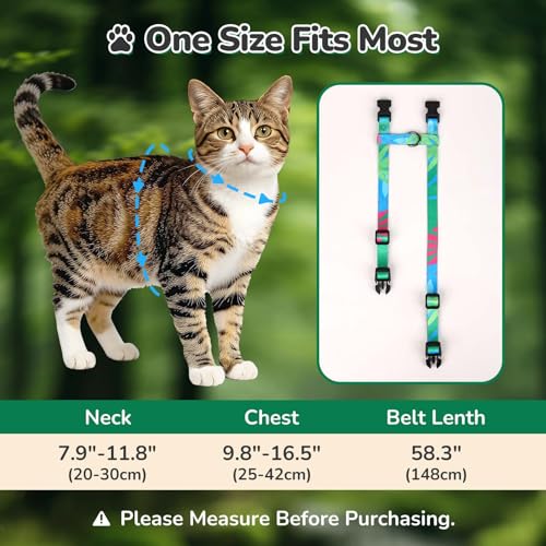 Arnés para gatos pequeños y grandes YooxArmor tipo H con chaleco acolchado y correa 7