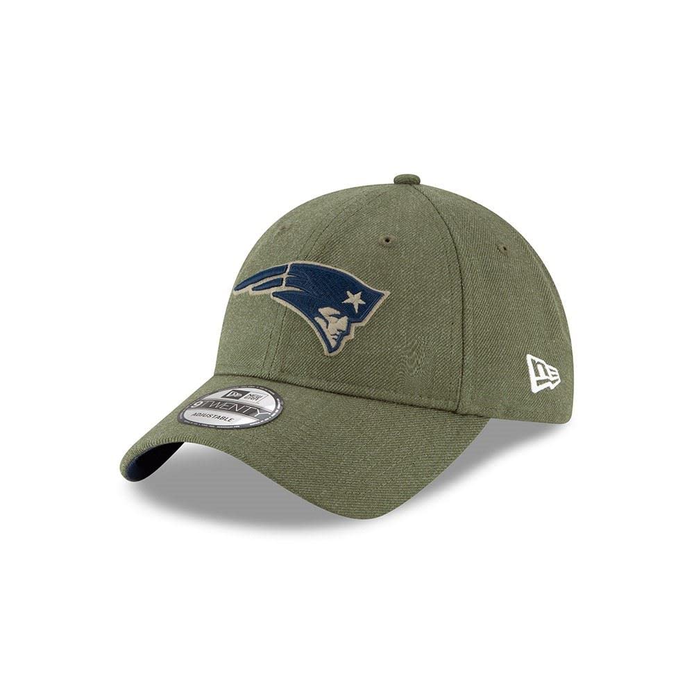 New Era New England Patriots 9twenty Adjustable Cap On Field 2018 Salute to Service Green - One-Size โ image 1
