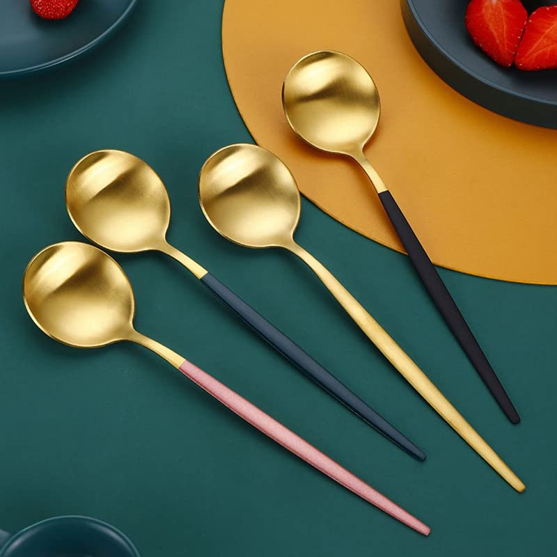 Besteck-Set, 16-teiliges, mattes Geschirr, Löffel, Gabel, Messer, Besteck-Set, Edelstahl-Geschirr-Set, Tafelservice, umweltfreundliches Besteck für zu Hause, für 4 Personen (