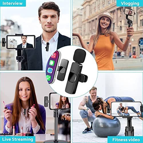 Image of Careflection K8 Wireless Collar Mic for Type-C Android Cell Phone,Tablets & iPhone Supported Lavalier Microphone, Noise Reduction Lapel Mike -shoots,Youtubers, Video Recording,Facebook,Live Stream (1)