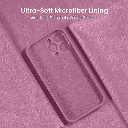 Image of FireNova Designed for iPhone 16 Pro Case, Silicone Upgraded [Camera Protection] Phone Case, Soft Anti-Scratch Microfiber Lining Inside, 2024, Lilac Purple