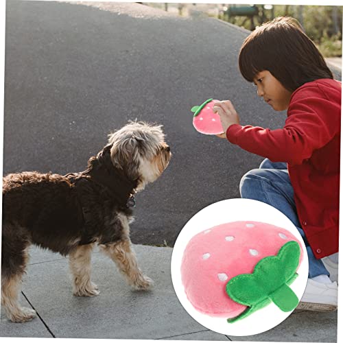 Housoutil Haustierspielzeug Für Hunde: Quietschendes Kauspielzeug Für Hunde Mit Erdbeergeschmack Lustiges Trainings Für Welpen