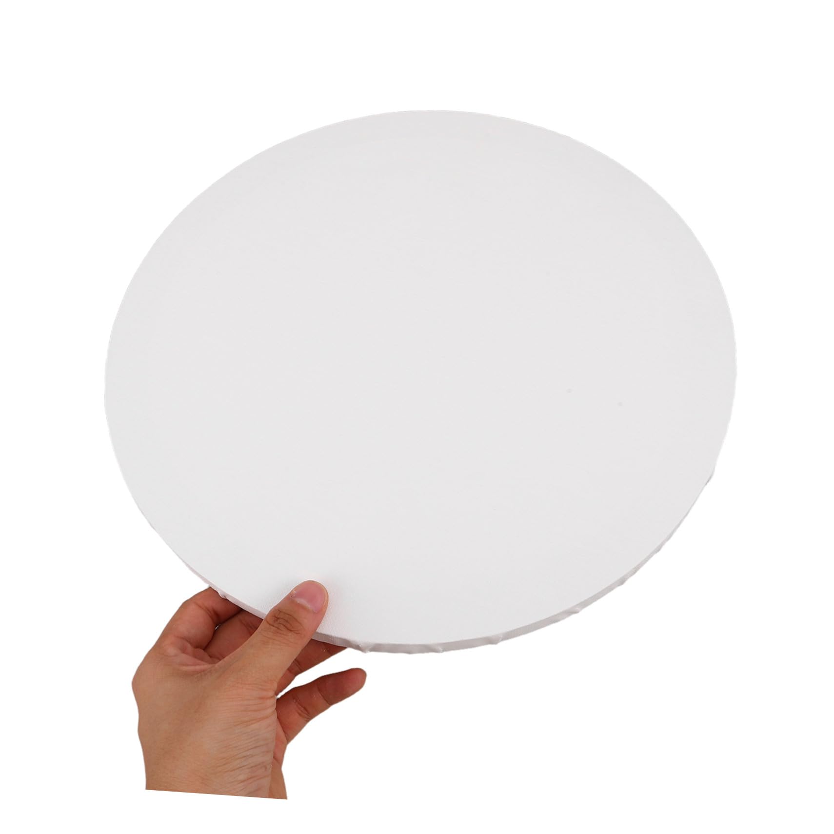 Angoily 3pièces Lot de Toiles Rondes Entoilées Coton Vierge pour Peinture à Huile et Dessin Artistique