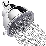 Shower Head High Pressure, Rain Shower Head, 4 Inch Detachable Showerheads, Tool-Free Installation, Automatic Cleaning, 5 Spray Settings, More Water Savings (2.5 GPM)