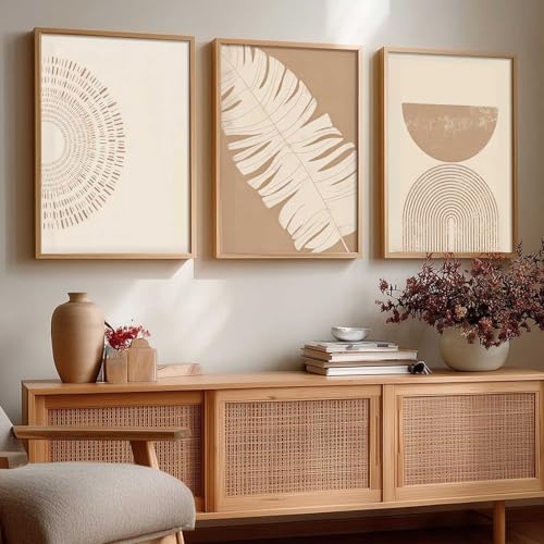 Image of kotart Boho Art Home Decoration Painting | Paintings With Frame For Living Room Bed Room Hotel Wall Decor Digital Reprint Set of 3 (10X13 inch)