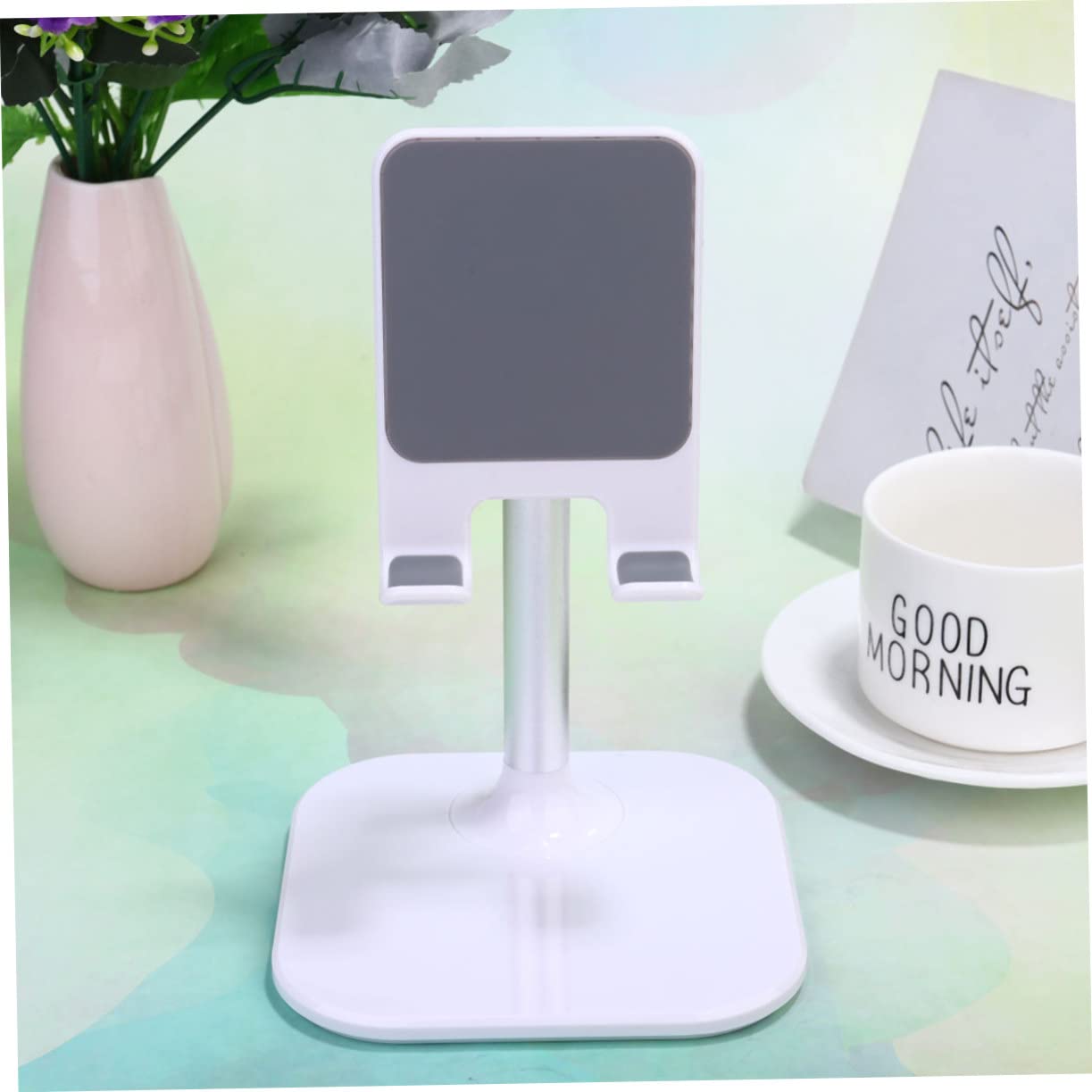 Gatuida 2piezas Soporte para Tablet y Móvil Base Telescópica para Escritorio Compatible Smartphones y Tablets Ver Videos Videollamadas Color