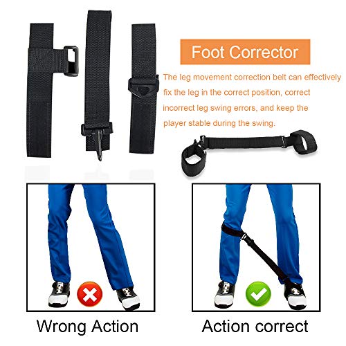 HOW TRUE Golf Training Aid Kit Golf Swing Trainer Inflatable Smart Ball, Golf Swing Leg Correction Belt Posture Correction - Thumbnail 4