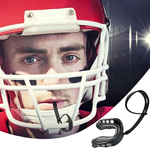 2Pcs Sports Mouth Guard With Case For Adult And Youth, Gum Shield, Mouldable Mouthguard For Boxing, Mma, Rugby, Martial Arts, Judo, Lacrosse, Hockey And All Contact Sports (Adult, Black-2Pcs) #TOP1