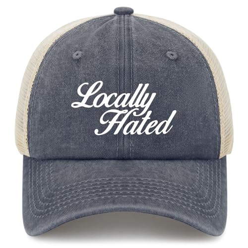 Locally Hated Hats for Women Fashion Washed Distressed Baseball Caps
