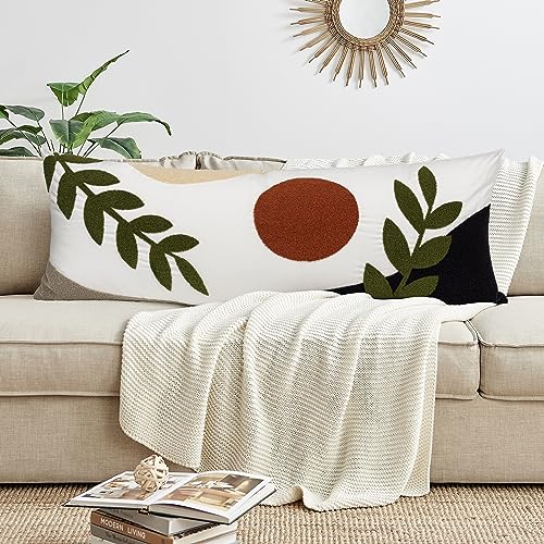 Image of Sweet Jojo Designs Boho Shabby Chic Desert Boy Girl Gender Neutral Unisex Body Pillow Cover Case Decorative Accent Long Couch Kids Bed Pregnancy Pillowcase 54x20 Green Orange Retro Bohemian Celestial