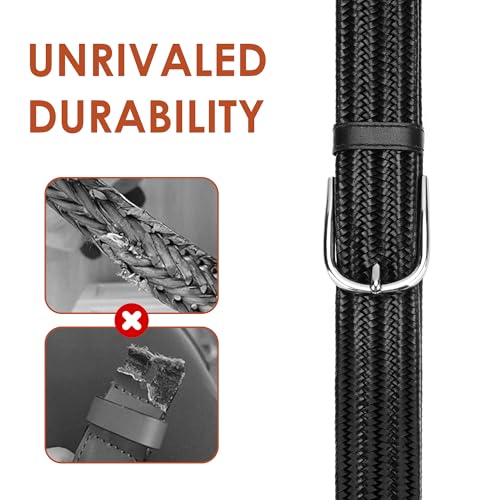 Ceinture golf homme tressée cuir de qualité supérieure ajustable 105cm - 5
