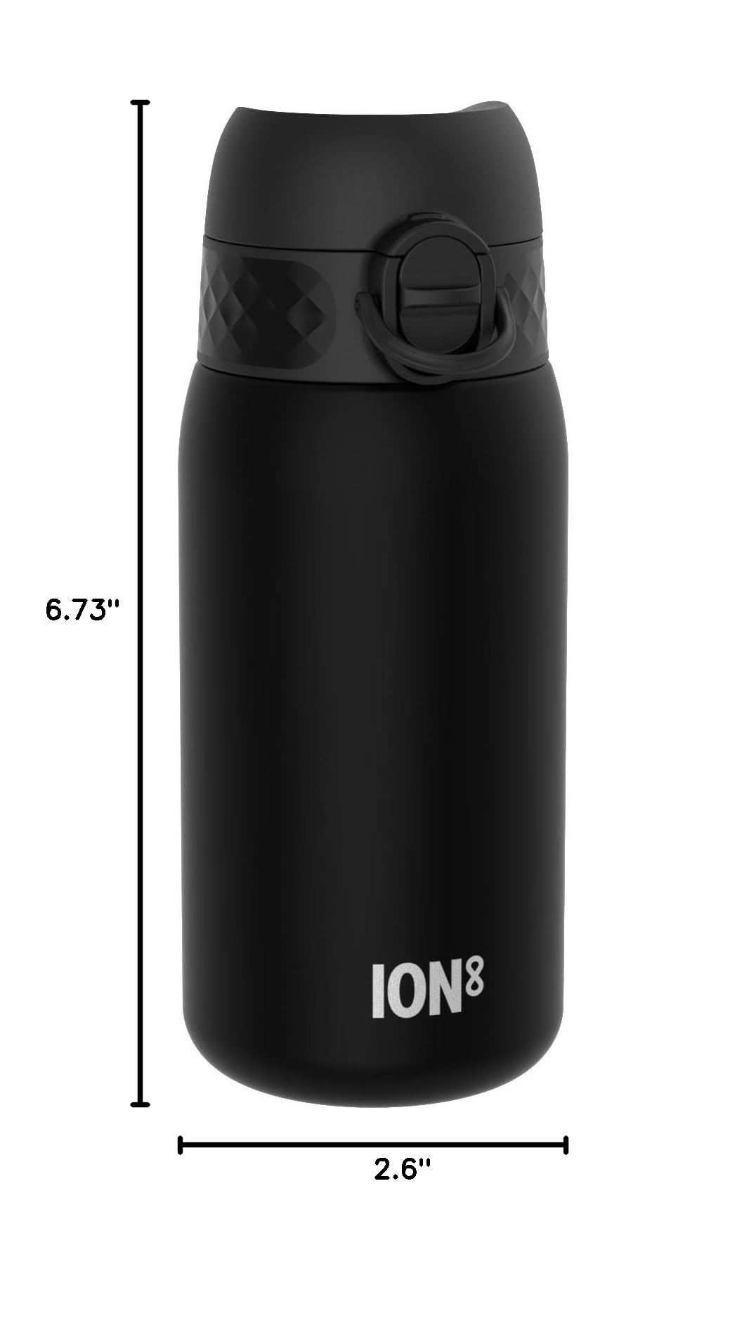 Ion8 - Small Water Bottle, Leak Proof, Easy to Open, Secure Lock, Dishwasher Safe, BPA Free, Carry Handle, Hygienic Flip Cover, Easy Clean, Odor Free, Carbon Neutral