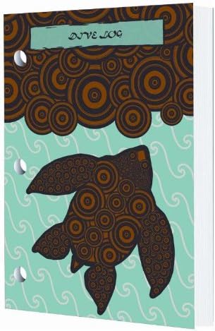 Dive Logz New Deeply Cool Dive Log Featuring Unique, Original Artwork, UV-Coating, and 50 Easy-to-Use Log Pages - Ancient Turtle FBM