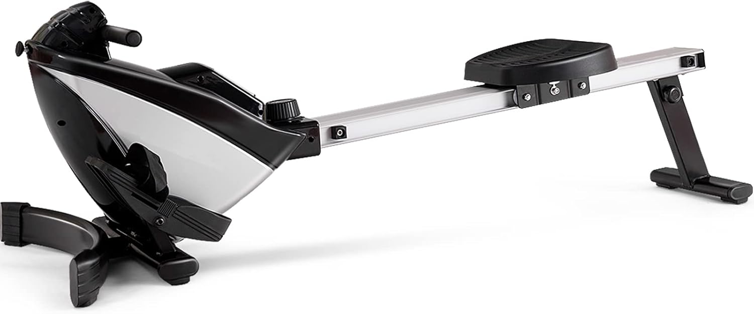 Rowing Machines for Home use – Magnetic Rower 8 Level Adjustable Resistance with LCD Monitor Comfortable Seat Cushion and Tablet Holder, 330lbs Weight Capacity