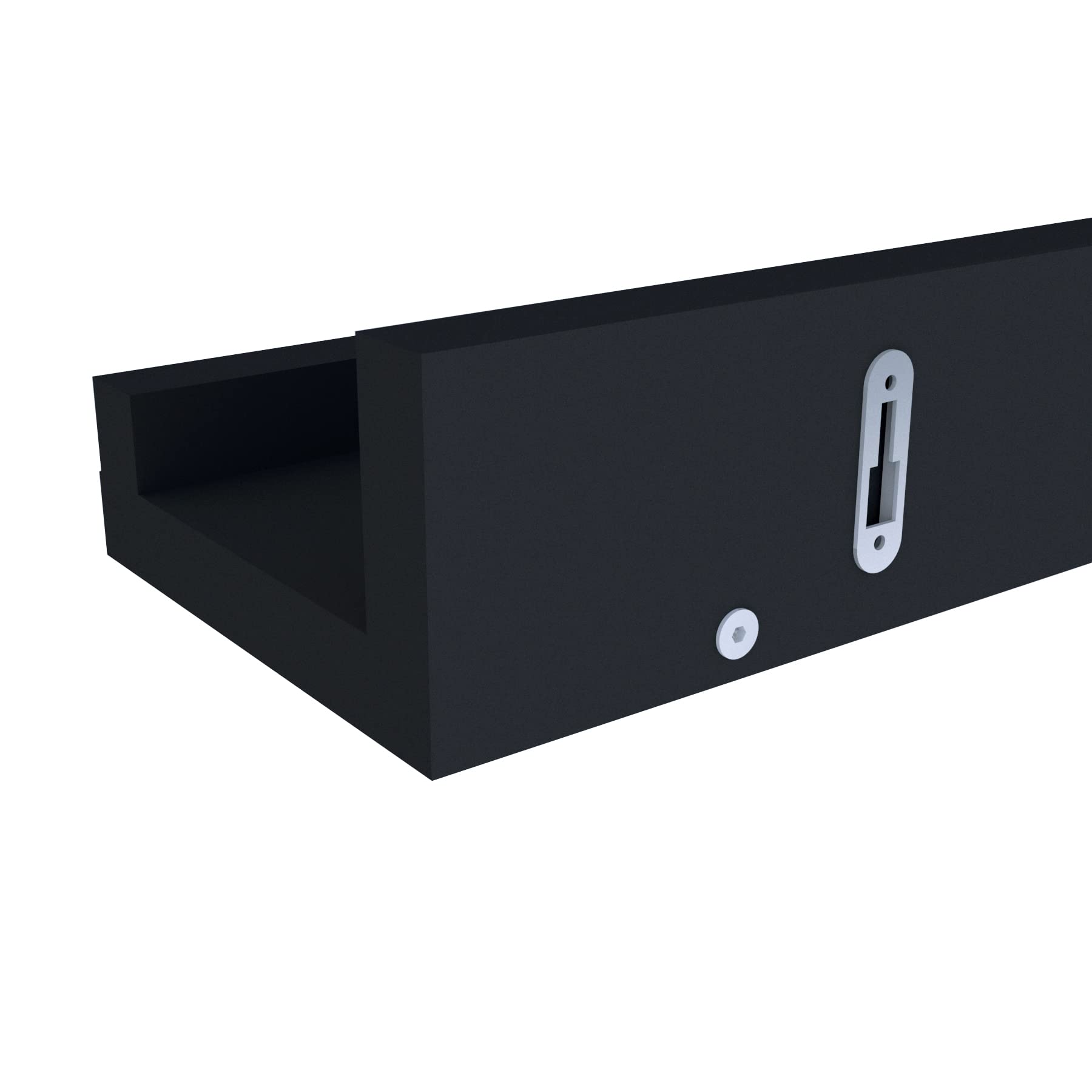 Henor Mensole da Parete in Legno 70 x 13 x 7 cm per Quadri Soggiorno Cucina o Bagno Grafite Opaco.