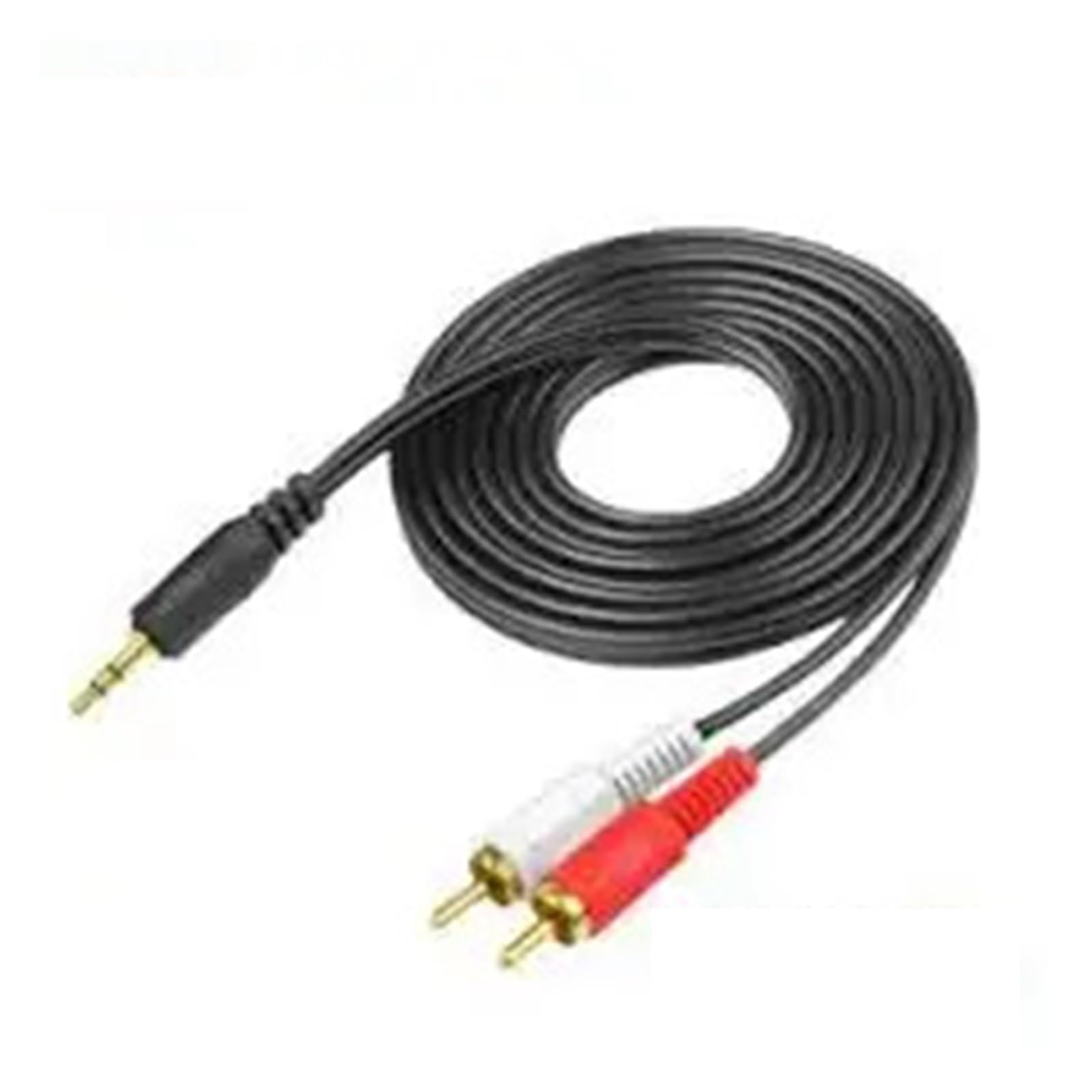 Gniazdo audio 3,5 mm na wtyki męskie 2-RCA, kabel OFC, 1, metra