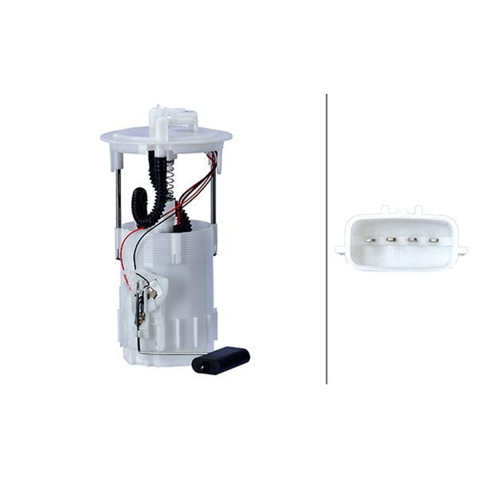 HELLA 8TF 358 303-831 Imp. alimentazione carburante - elettrico - 4a... poli - con guarnizione/con indicatore livello carburante