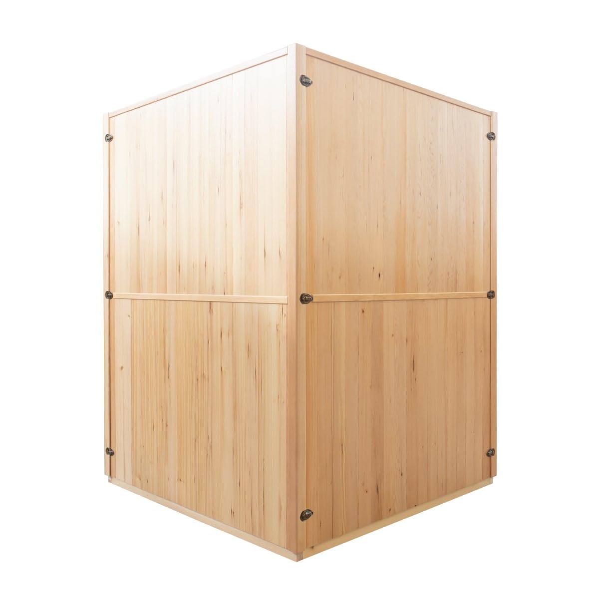 France Sauna - SN-ZEN3CPK - Sauna Vapeur Zen Angulaire - Poêle et Pierre Inclus - Puissance 4,5 KW - 3 Places Pack Complet, Bois