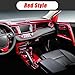 BOYUER for Toyota RAV4 2013 2014 2015 2016 2017 2018 ABS Headlight Switch Buttons Panel Cover Trim Sticker Car Interior Accessories Decoration (Red)
