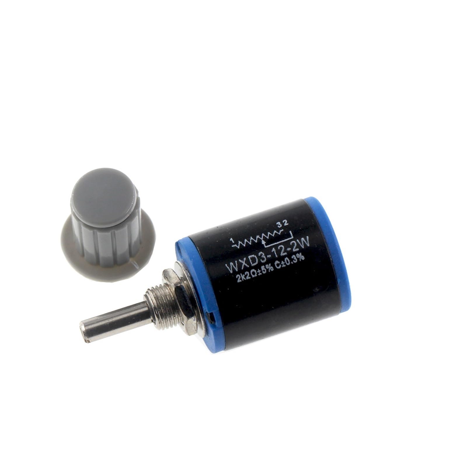 Interruptor de Palanca con potenciómetro para, Paquete de 5 potenciómetros bobinados WXD3-12-2W con perillas y múltiples resistencias de 2 W(4.7K Ohm)