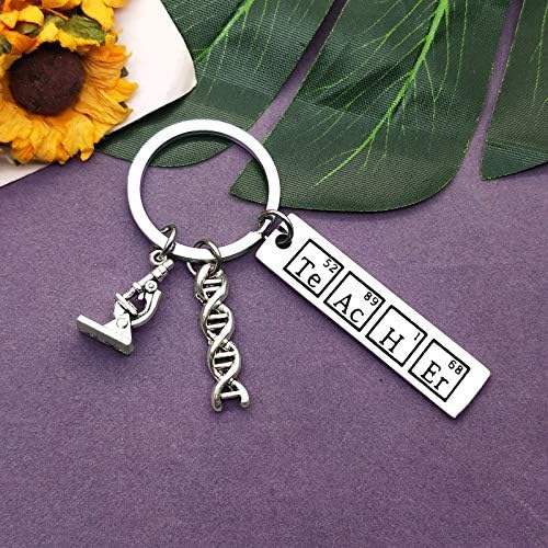 Appreciation Gift Keyring Chemistry Teacher Keyring Science Teacher Gift Keyring Thank You Gift Keychain Birthday Retirement Christmas Graduation Gift for Chemistry Teacher Gift