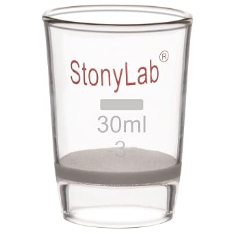 stonylab Borosilicate Glass Gooch Crucible, Low Form Filter Crucible with G3 Fritted Disc, 30 ml