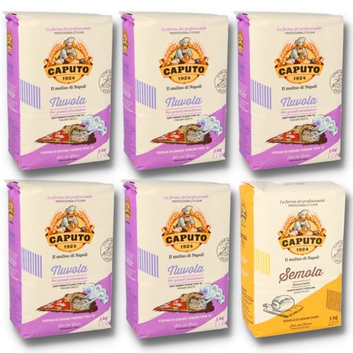 5x1kg Caputo Nuvola + 1x1kg Caputo Semola Rimacinata Starter Set
