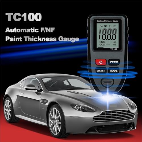 Grosorímetro TC100 Medidor manual para medición de pintura de automóviles, detección FE/NFE, color gris miniatura 3