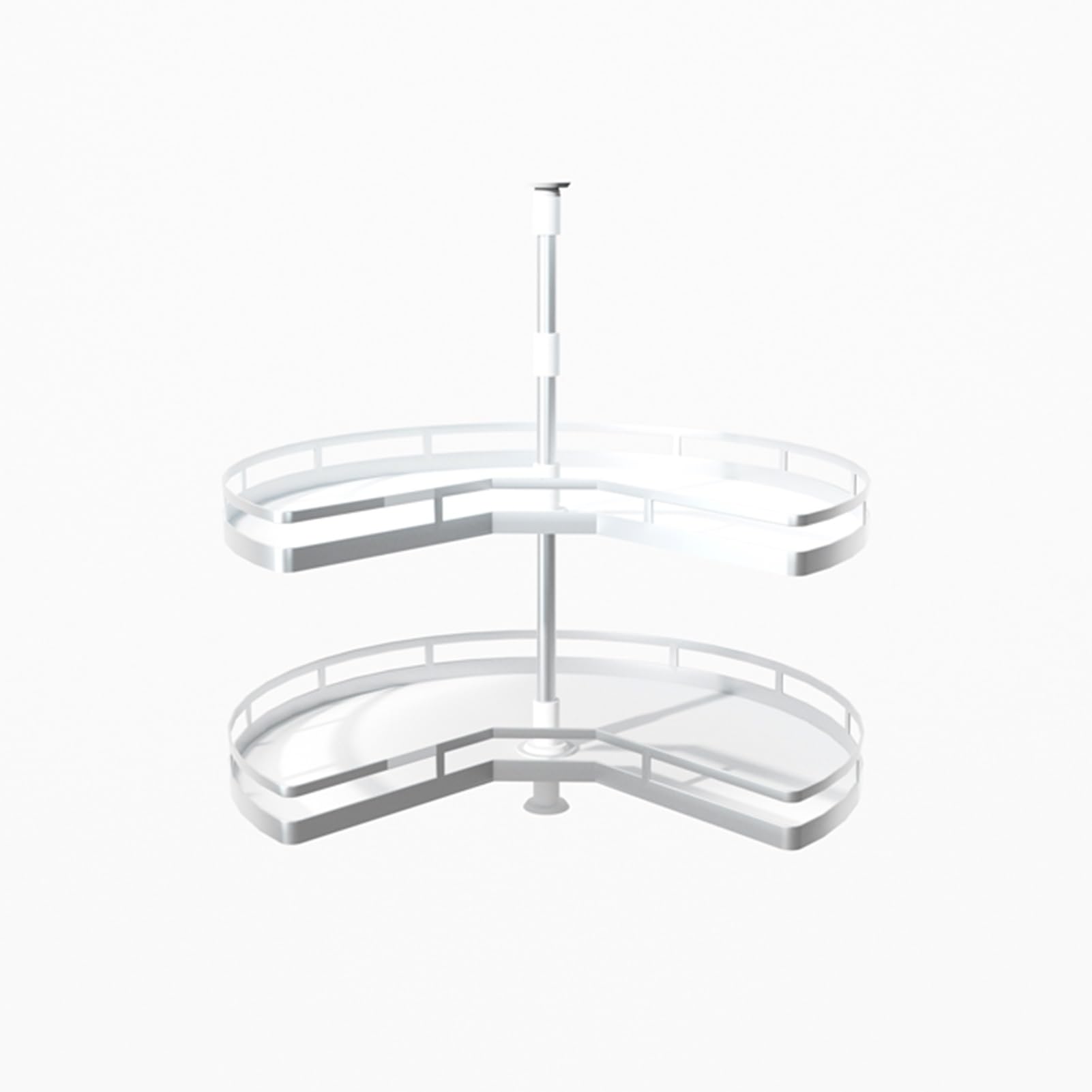 270° Rotating Kitchen Storage Rack,Blind Corner Cabinet 2 Tier,Adjustable Height Stainless Steel Organizer,Left/Right Open Compatible(800 cabinet)